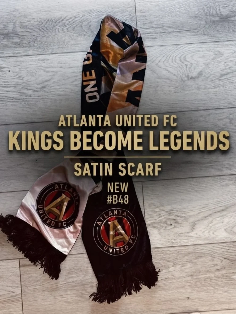Atlanta United FC Kings Become Legends Satin Scarf New #B48